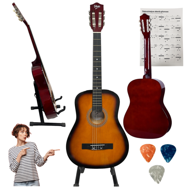 V-TONE BCG SB klasikinė gitara 4/4 sunburst mokymuisi