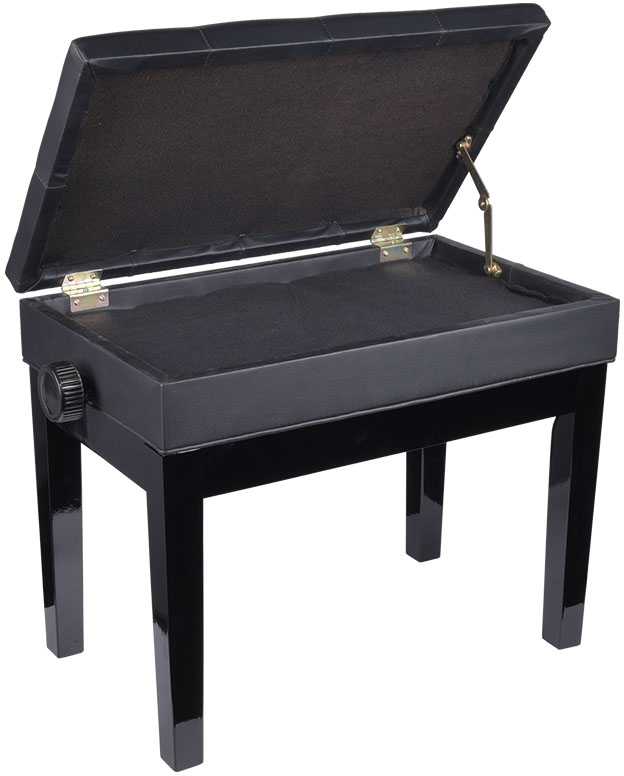 V-TONE BENCH 2 BK pianino suoliukas su daiktadėže