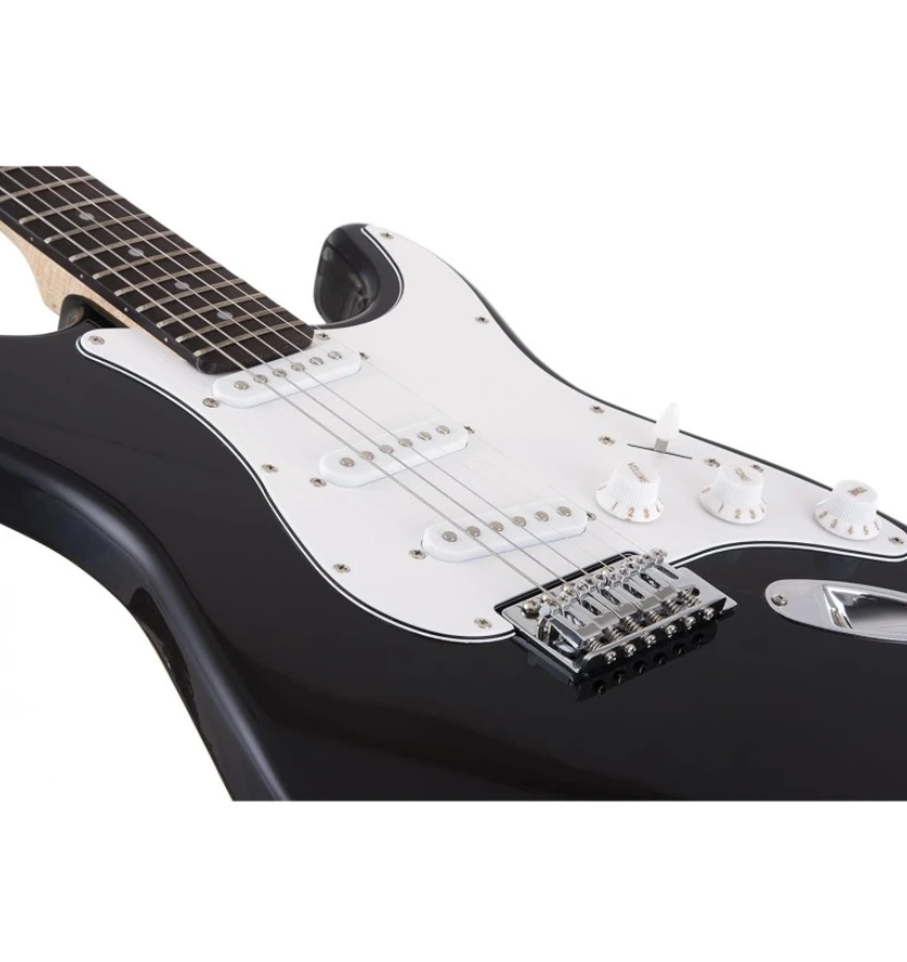 Carruzzo Elektrinės gitaros rinkinys V-TONE EG 39 BK 4/4 Stratocaster, Juodos spalvos