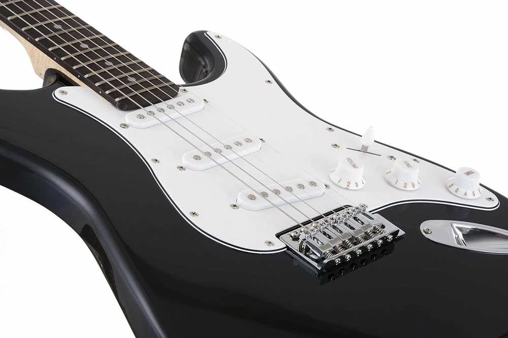 Carruzzo V-TONE EGA 39 BK elektrinės gitaros 4/4 Stratocaster 39" SSS rinkinys