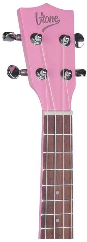 Rožinė V-TONE UK23 PK akustinis koncertas ukulele 23"" rožinė + viršelis