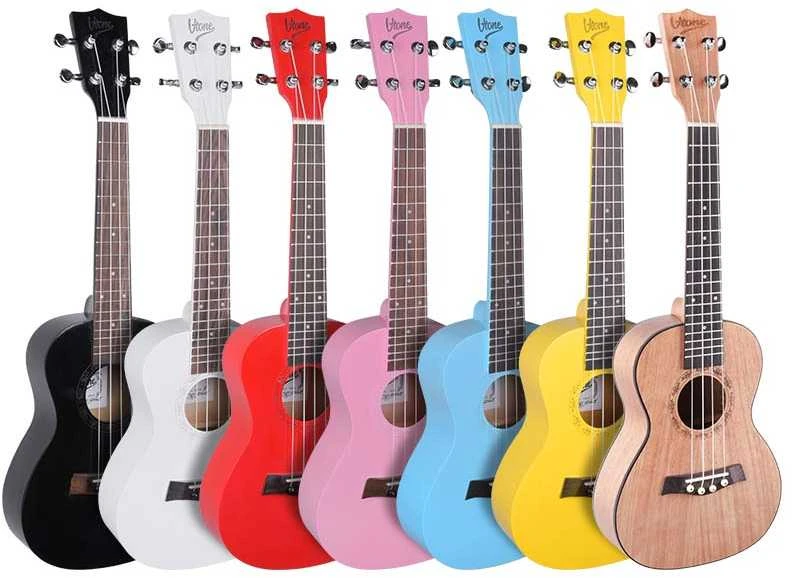 BWS V-TONE UK23 WH akustinis koncertas ukulele 23" baltas + viršelis