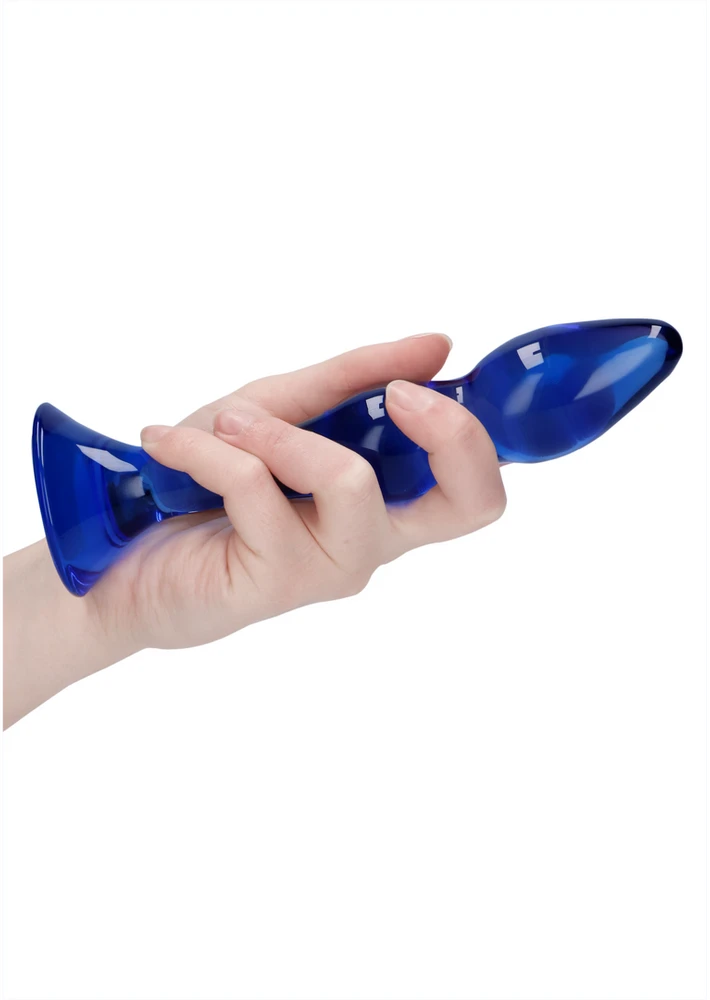 Chrystalino By Shots Chrystalino Glass vandeniui atsparus dildo išangei ir makštiui, 15 cm
