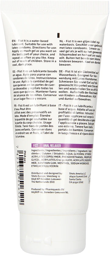 Shots Pharmquests Vanduo analinis gelis drėkinamasis atpalaiduojantis seksas 100ml