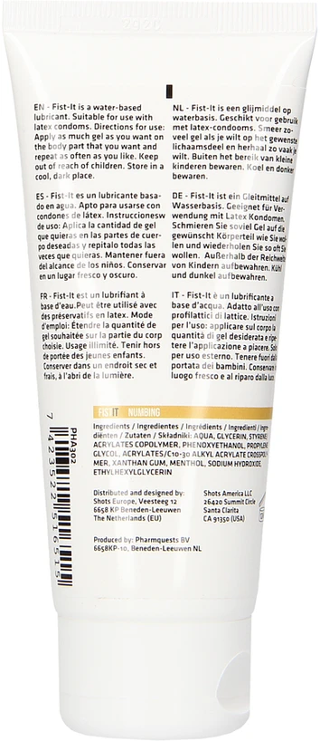 Shots Pharmquests Anestezinis drėkinamasis kumštelinis gelis 100 ml