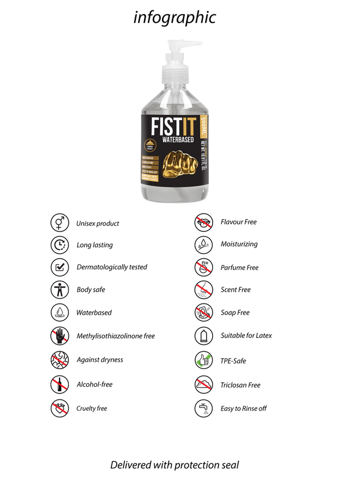 Shots Vandens pagrindo lubrikantas – 17 fl oz / 500 ml