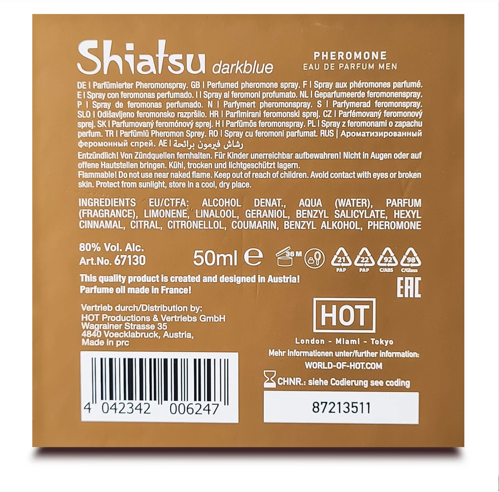 Hot Shiatsu Pheromone Men 50ml