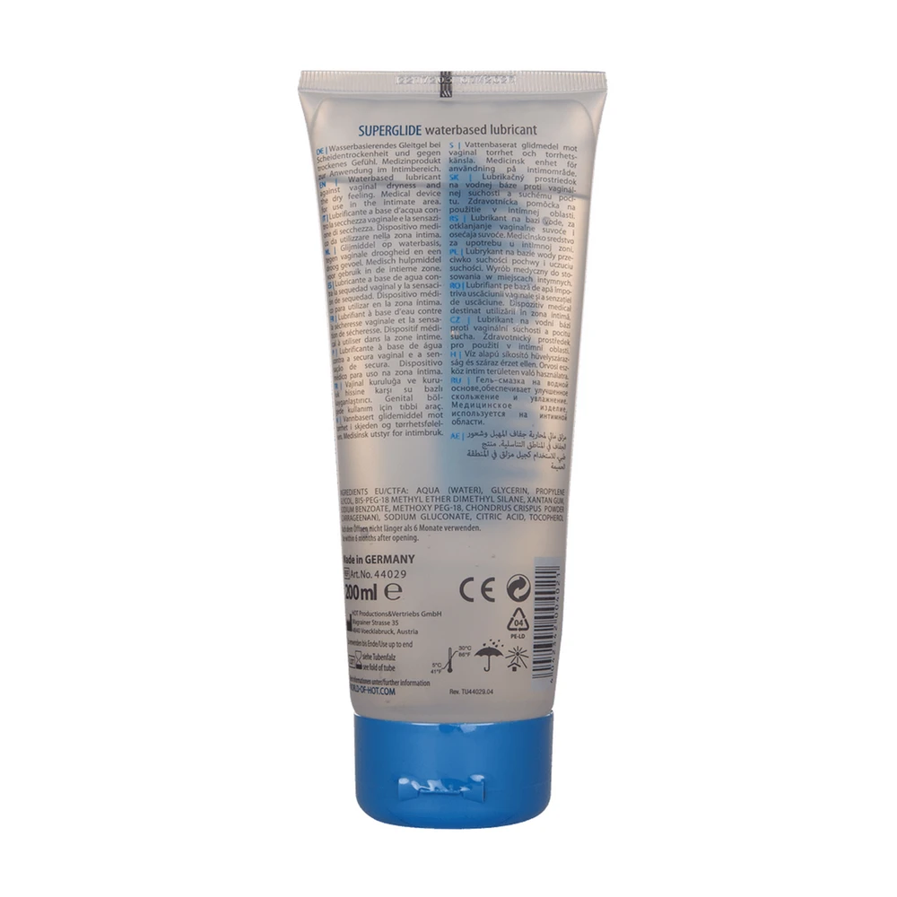 HOT Superglide Liquid Pleasure – vandens pagrindo lubrikantas – 7 fl uncijos / 200 ml