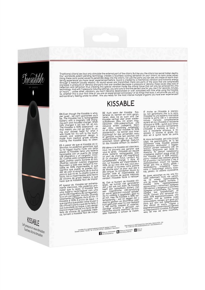 Irresistible By Shots Kissable – siurbiamas vibratorius