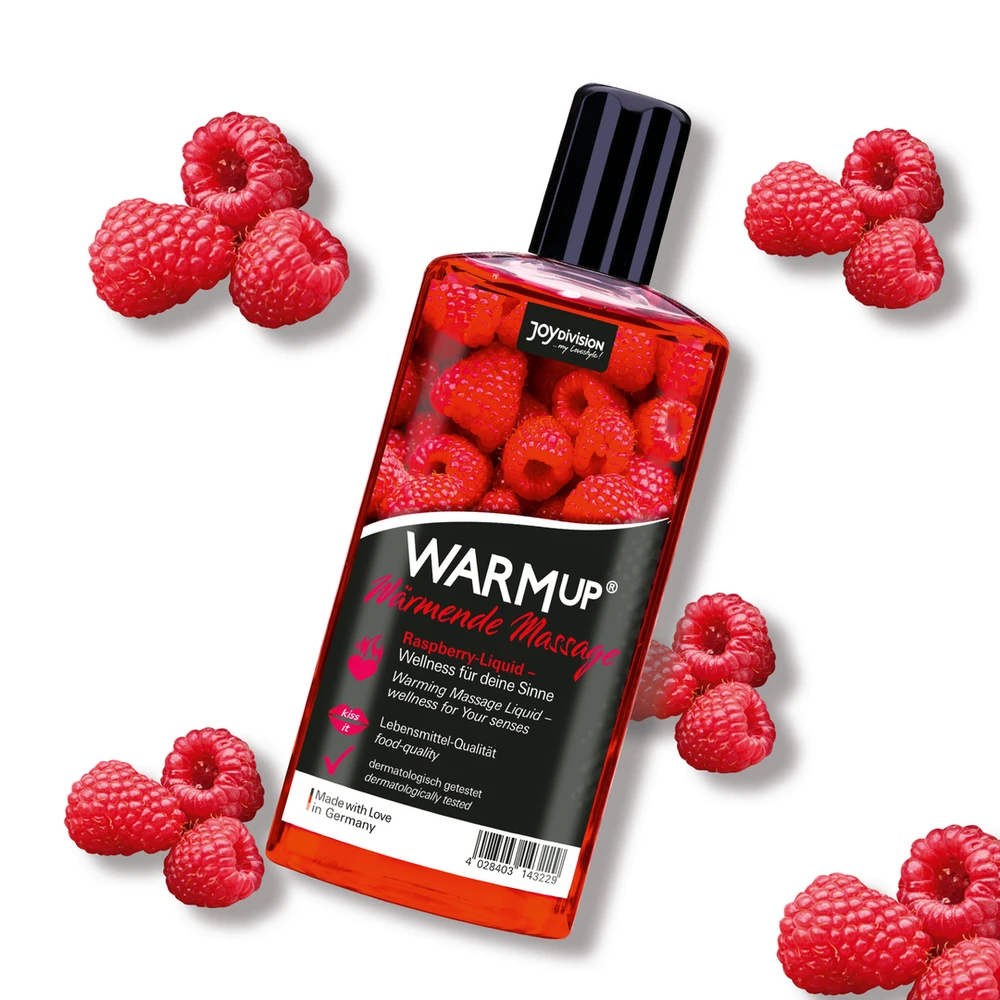 Joydivision Raspberry WARMup aviečių skonio balzamas 150 ml