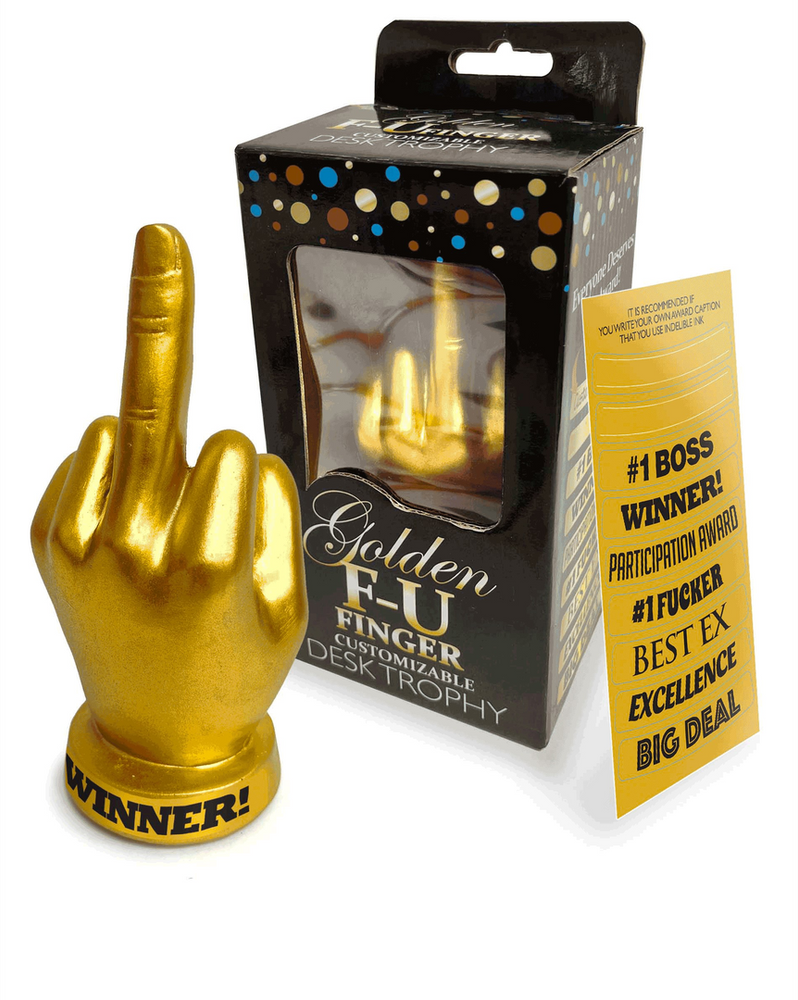 Little Genie Productions Auksinis F-U piršto trofėjus