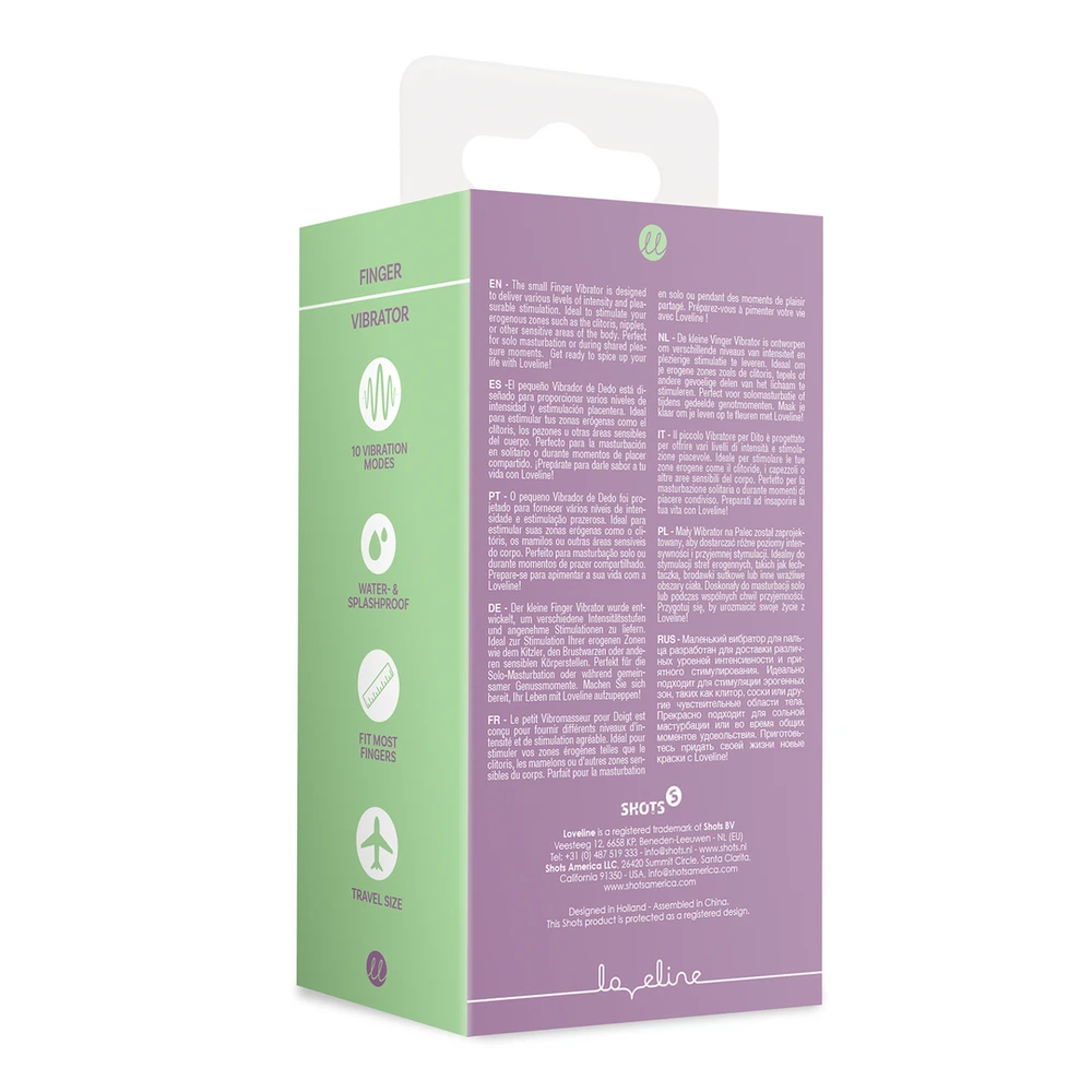Loveline By Shots Finger Vibrator - Mystic Violetinė