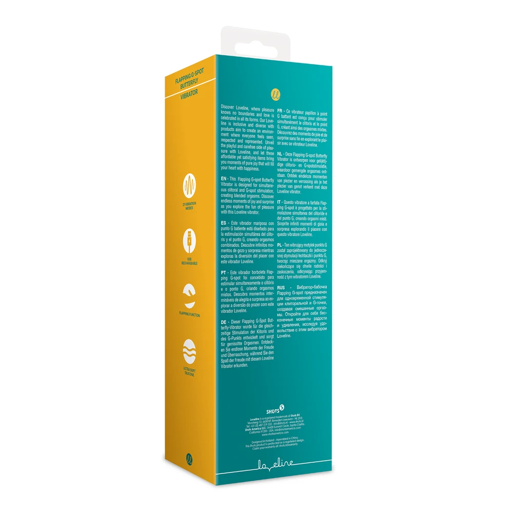 Loveline By Shots Butterfly Plaikstantis G taško drugelio vibratorius