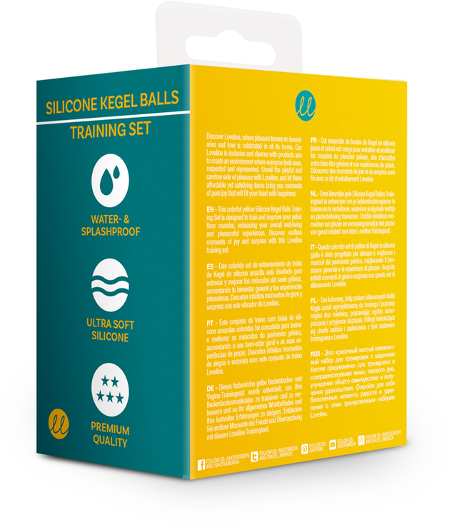Loveline By Shots Silikoninis Kegel Balls treniruočių rinkinys - Carambola