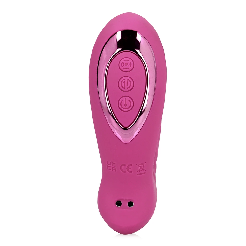 Loveline By Shots Rožinis stūmimo ir tapšnojimo vibratorius - galingas Rožinė