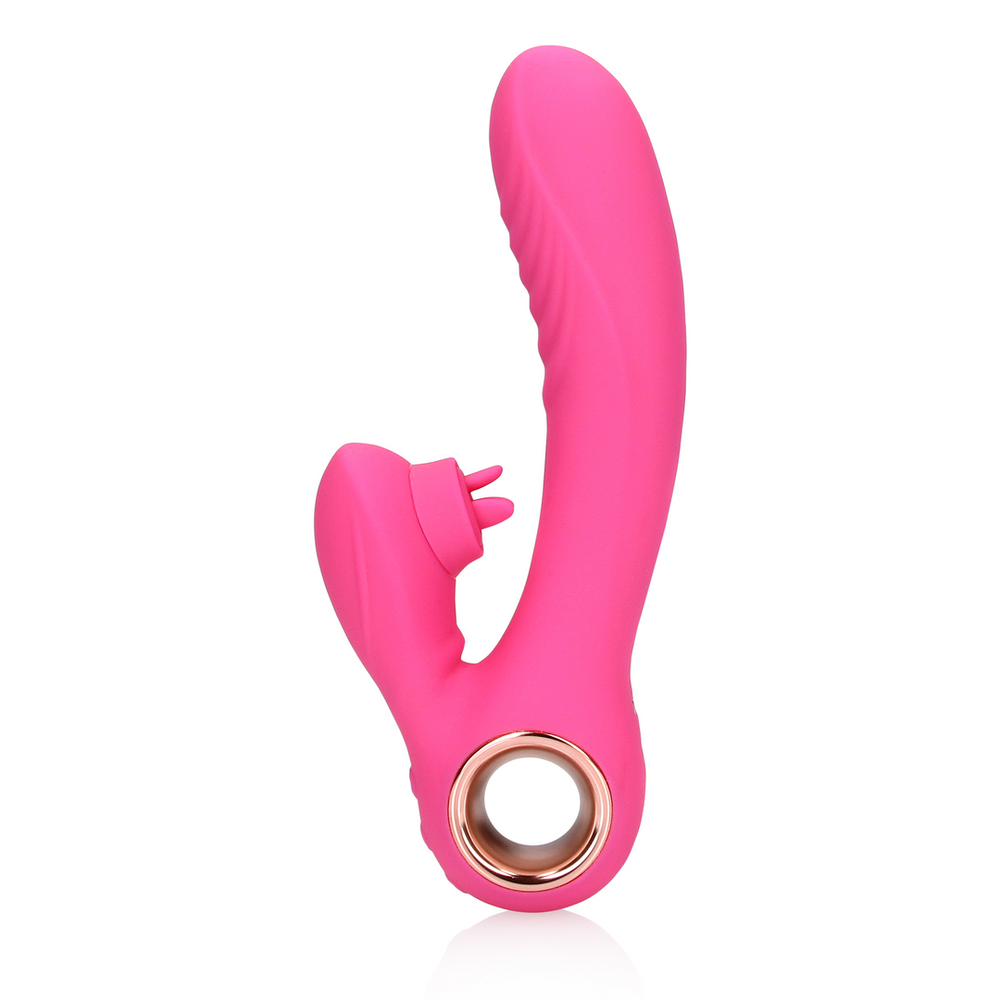 Loveline By Shots Liežuvį mirgantis ir šildantis triušio vibratorius