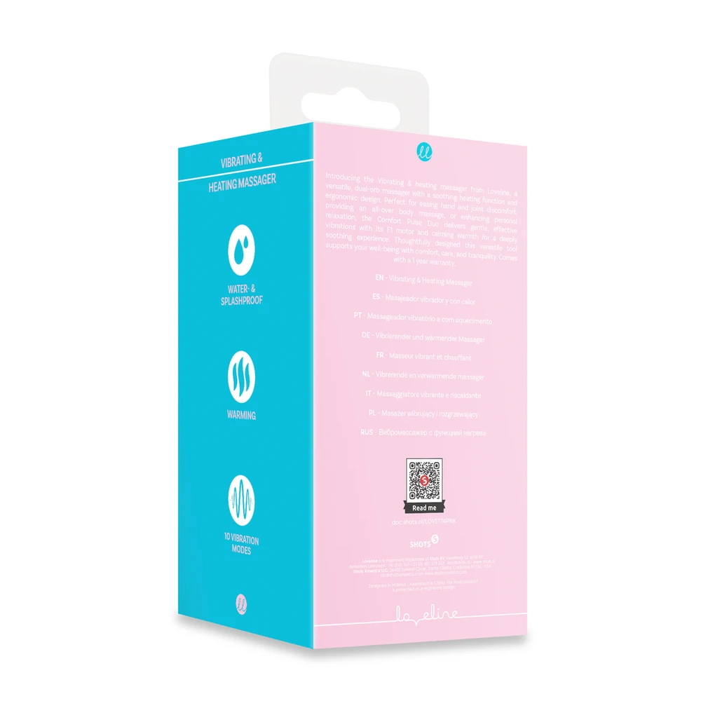 Loveline By Shots Rožinė Vibrating and Heating Massager - Rožinė