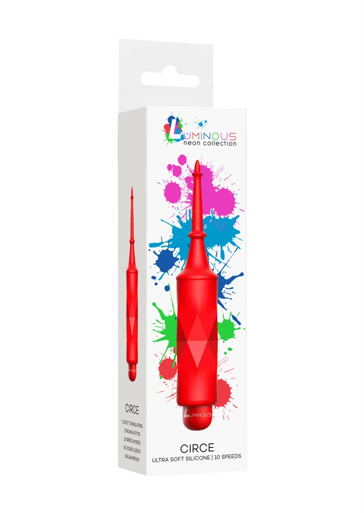 Luminous By Shots Šviečiantis Bullet Vibrator 10 režimų ilgas siauras galiukas
