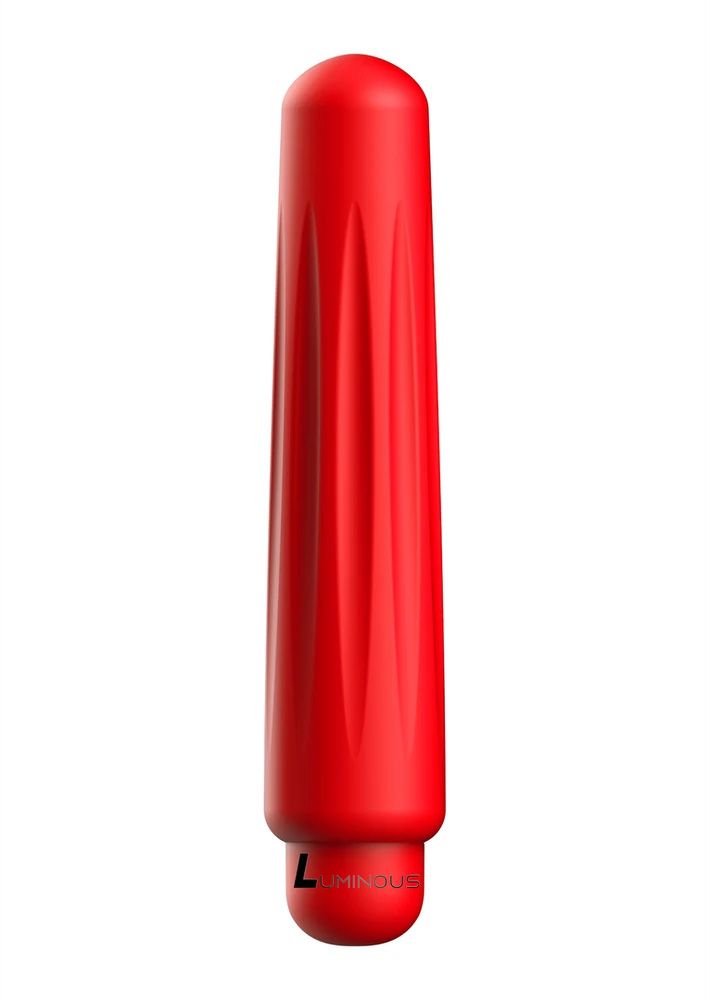Luminous By Shots Šviečiantis mini vibratorius su grioveliais 10 vibracijos režimų