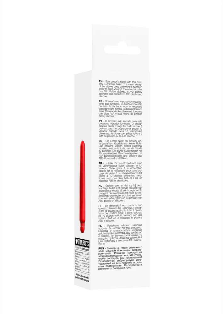Luminous By Shots Šviečiantis mini vibratorius su grioveliais 10 vibracijos režimų