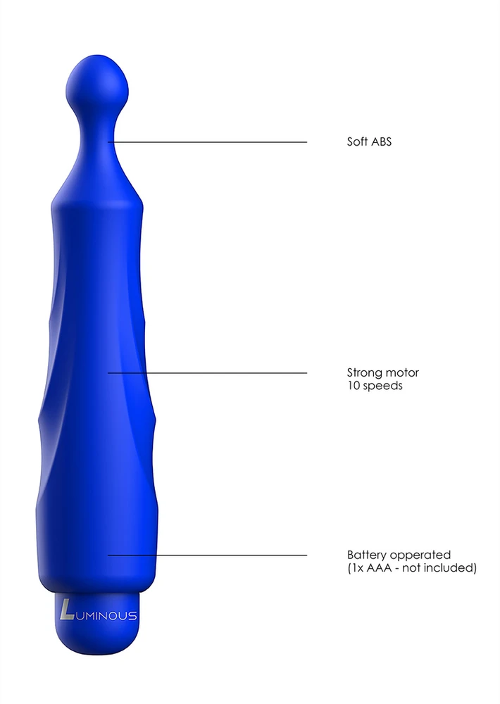 Luminous By Shots Šviečiantis Bullet vibratorius su gofruotu apvaliu antgaliu
