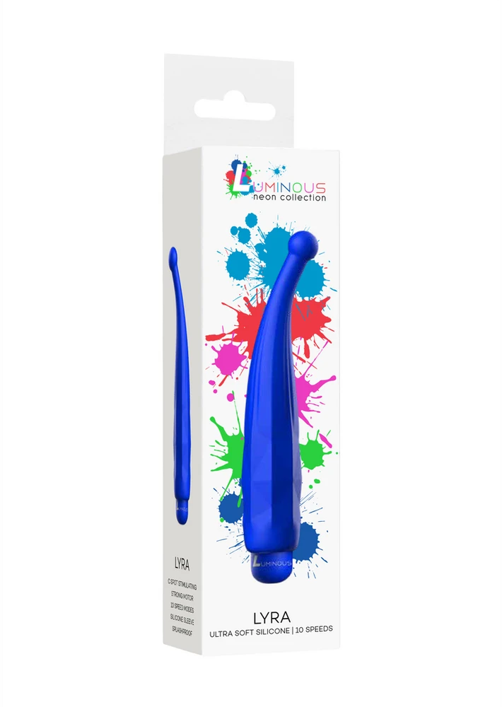 Luminous By Shots Šviečiantis mini kulkų vibratorius, 10 režimų apvalus antgalis