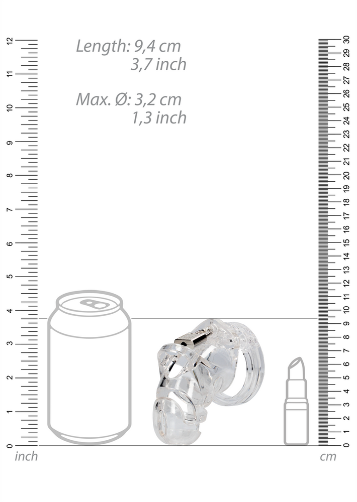 Mancage By Shots 25 modelis – Skaistybės narvas – 3,5'' / 9 cm – Skaidrus