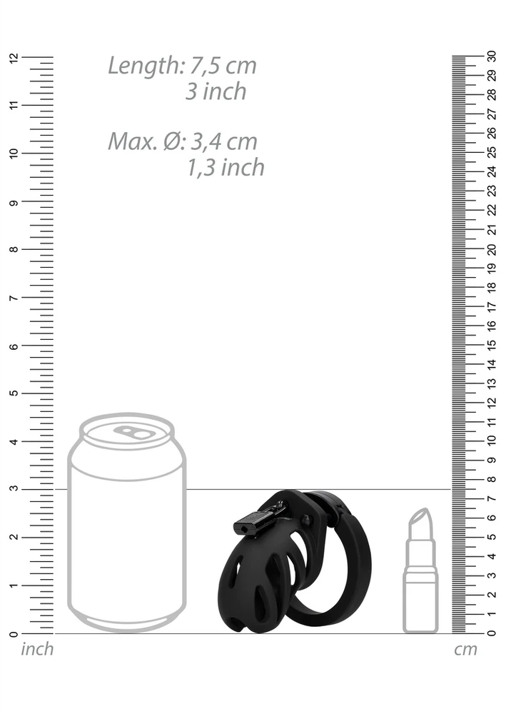 Mancage By Shots 23 modelis – Skaistybės narvas – 2,5'' / 6,5 cm – juodas
