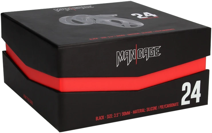 Mancage By Shots 24 modelis - "Chastity Cage" - 3,5'' / 9 cm - juodas