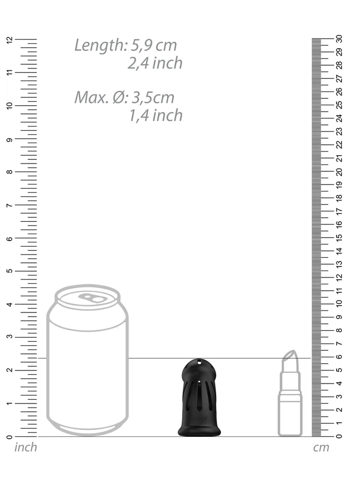 „Mancage By Shots“ modelis 27 – itin minkštas silikoninis skaistumo narvas