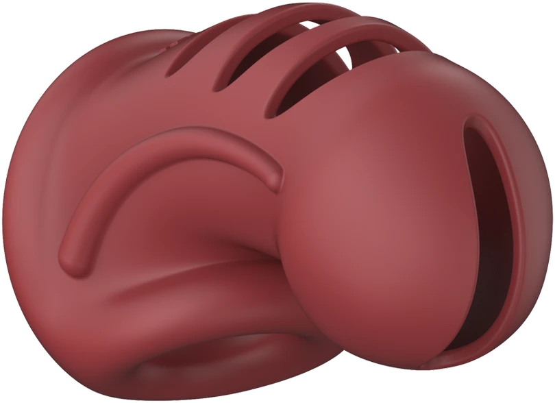 Mancage By Shots 28 modelis - Ultra Soft Silicone Chastity Cage - Raudona