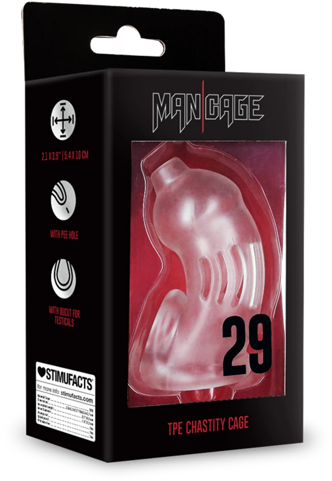 Mancage By Shots 29 modelis – TPE skaistumo narvas – skaidrus