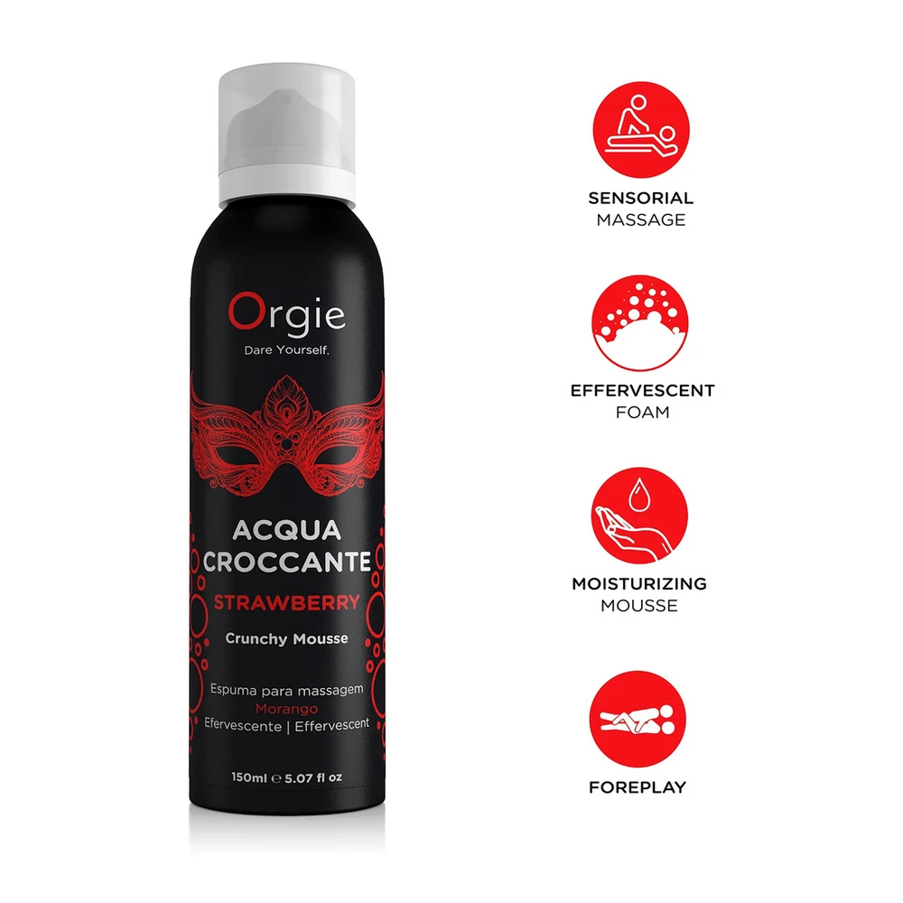 Orgie Orgy - Crunchy Mousse Braškių traškus Vanduo 150 ml