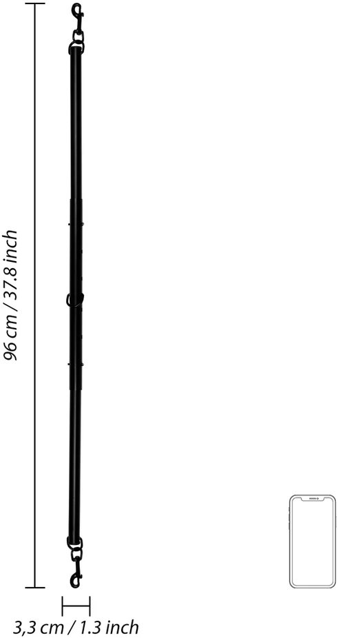 Ouch By Shots Adjustable Spreader Bar - Juodas