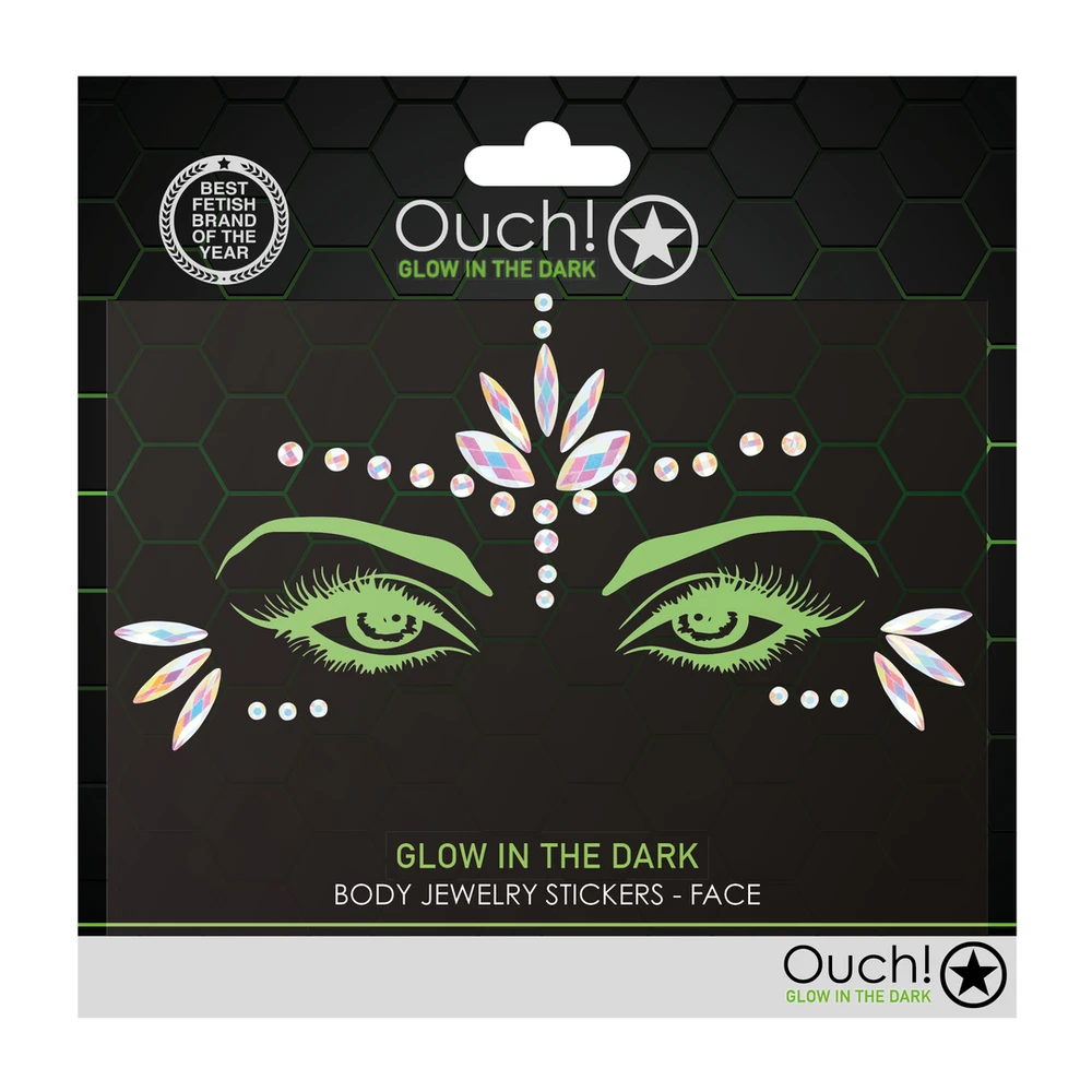 Ouch By Shots Kūno papuošalų lipdukai – veidas