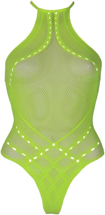 Ouch By Shots Oi! Korpusas su apynasriu kaklu - Neoninis Žalias - XL/XXXXL