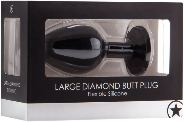 Ouch By Shots Diamond Butt Plug - Large juodas