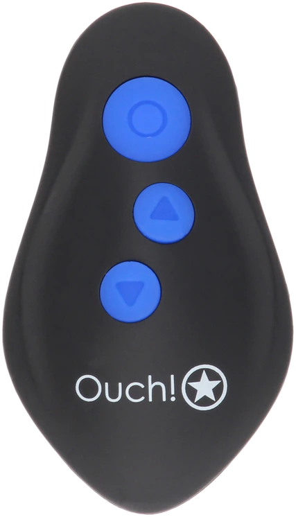 Ouch By Shots E-stim Vibrating Butt Plug Cockring Vibruojantis analinis kištukas su penio žiedu