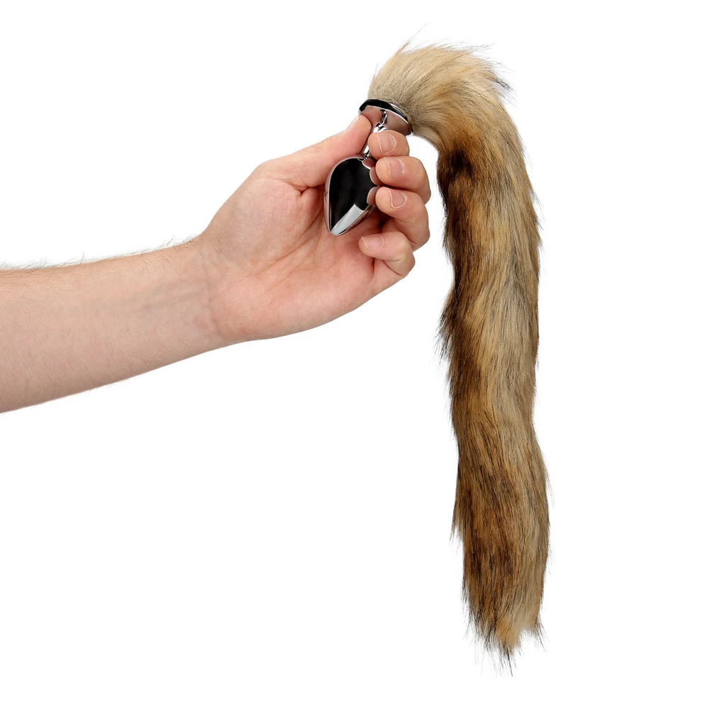 Analinis kamštis su ilga dirbtinio kailio uodega