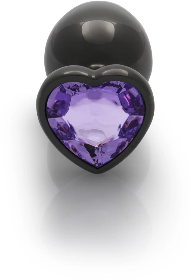 Ouch By Shots Ouch! Juoda ZATYCZKA PLUG ANALNY KOREK METALOWY Z DIAMENTEM 9 CM
