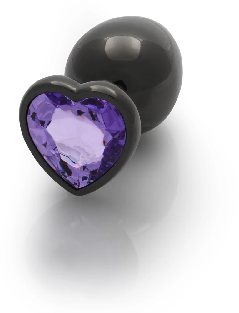 Ouch By Shots Ouch! Juoda ZATYCZKA PLUG ANALNY KOREK METALOWY Z DIAMENTEM 9 CM