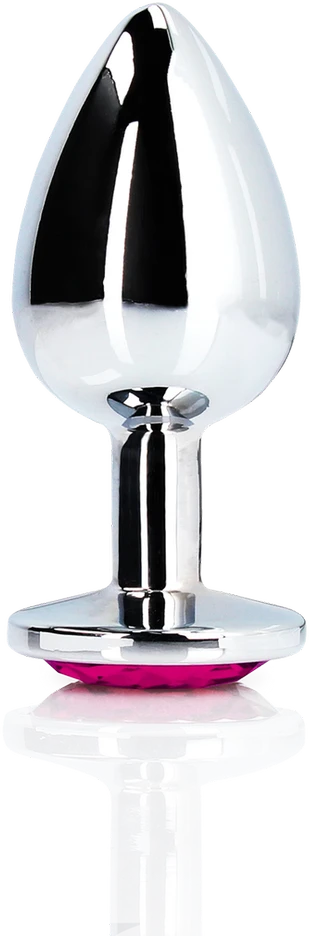 Ouch By Shots Ouch! SREBRNA ZATYCZKA PLUG ANALNY KOREK METALOWY Z DIAMENTEM 9,3 CM
