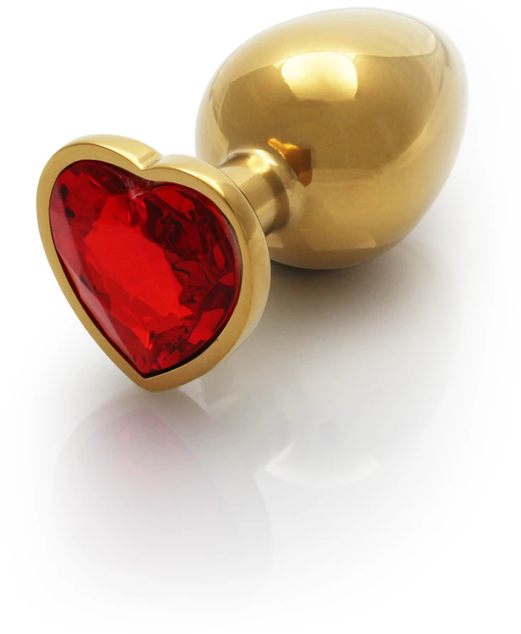 Ouch By Shots Ouch! Auksinė PLUG ZATYCZKA ANALNA KOREK METALOWY Z DIAMENTEM 9,3 CM