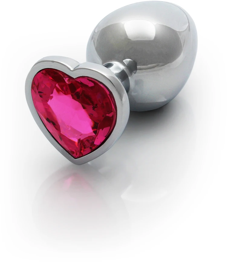 Ouch By Shots Ouch! SREBRNA ZATYCZKA PLUG ANALNY KOREK METALOWY Z DIAMENTEM 9,3 CM
