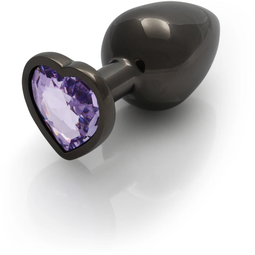 Ouch By Shots Ouch! Juoda ZATYCZKA PLUG ANALNY KOREK METALOWY Z DIAMENTEM 9 CM