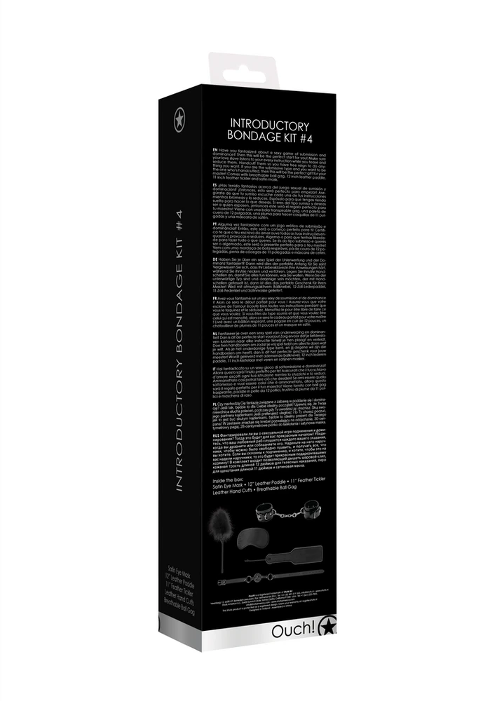 Ouch By Shots Ouch! Rinkinys BDSM Introductory Bondage Kit #4 - Juodas
