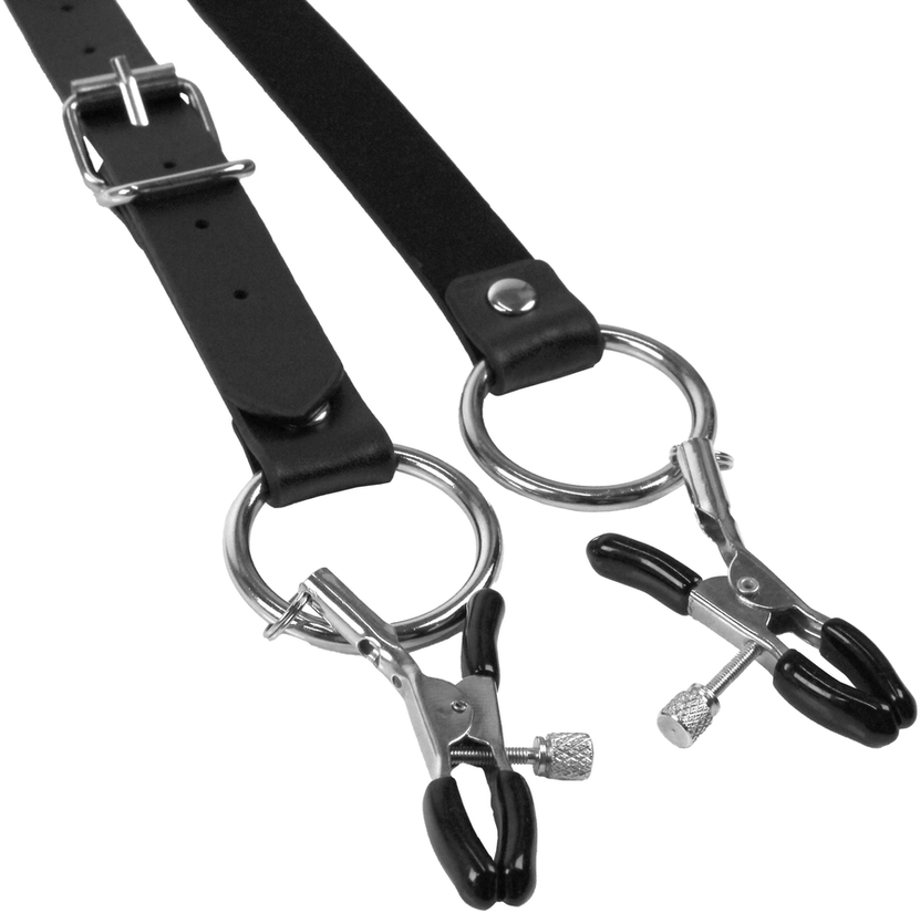 Ouch By Shots Labia Spreader with Clamps - Juodas