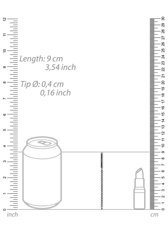 Ouch By Shots Metal Beginners Penis Plug - 4 mm