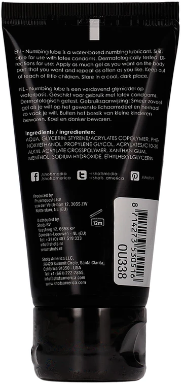 Ouch By Shots Nuskausminamasis lubrikantas - 50 ml