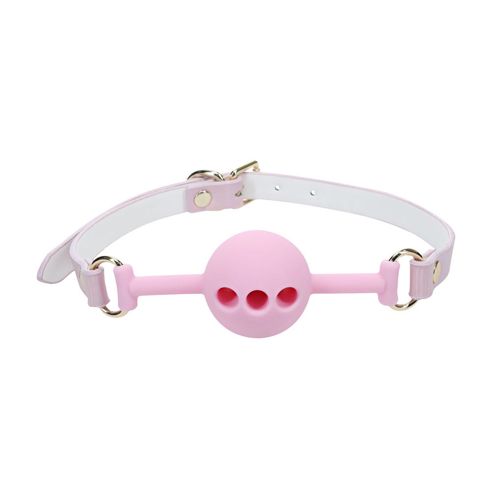Ouch By Shots Rožinė Paris Collection - Silicone Ball Gag - Rožinė